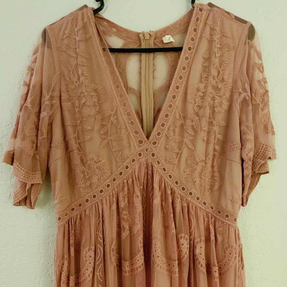 Pink Blush Maternity Dress in Mauve